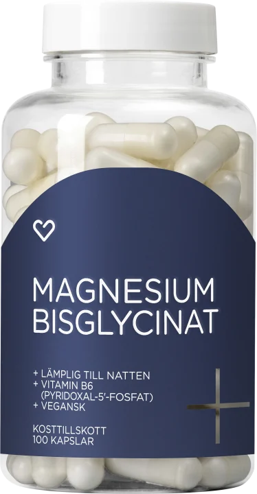 Hjärtats+ Magnesiumbisglycinat Natt Kapsel 100st Hjärtats