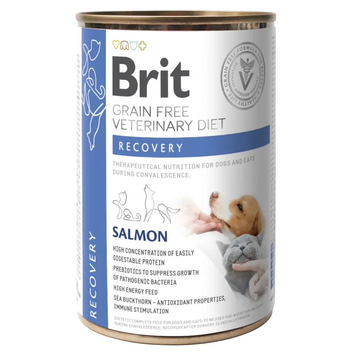 Brit Gluten & Grain-Free Veterinary Diet Dog + Cat Recovery Can 400 g Brit Veterinary Diet