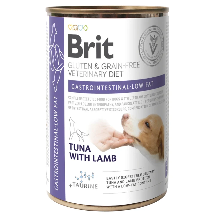 Brit Gluten & Grain-Free Veterinary Diet Dog Gastrointestinal Low fat Can 400 g Brit Veterinary Diet