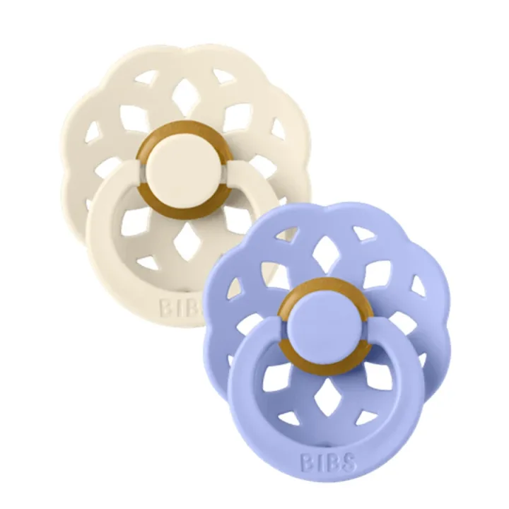 BIBS Pacifier Boheme Latex Ivory/Hush 2-pack Size 1 Bibs