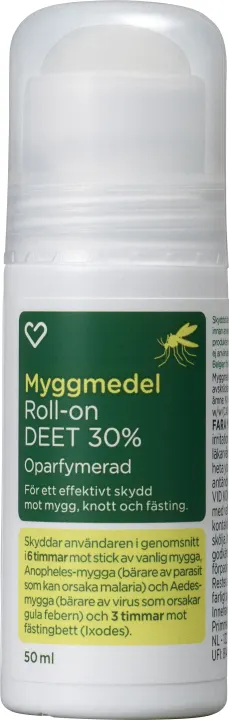 Hjärtats Myggmedel DEET 30% Roll-on 50 ml Hjärtats