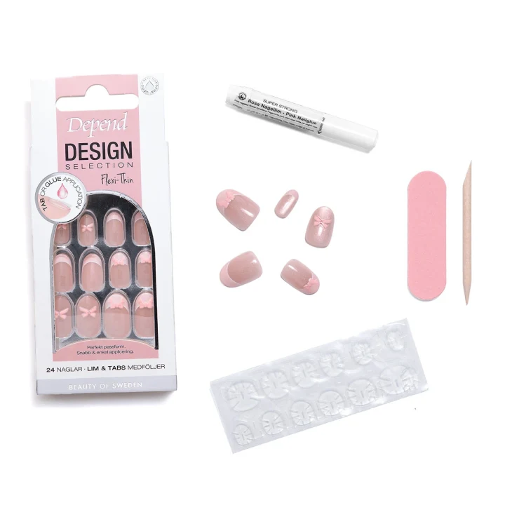 Depend Design Selection Oval 24 st Pink Bow Depend