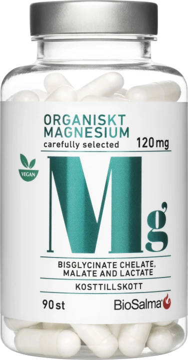 BioSalma Organiskt Magnesium 120 mg 90 kapslar BioSalma