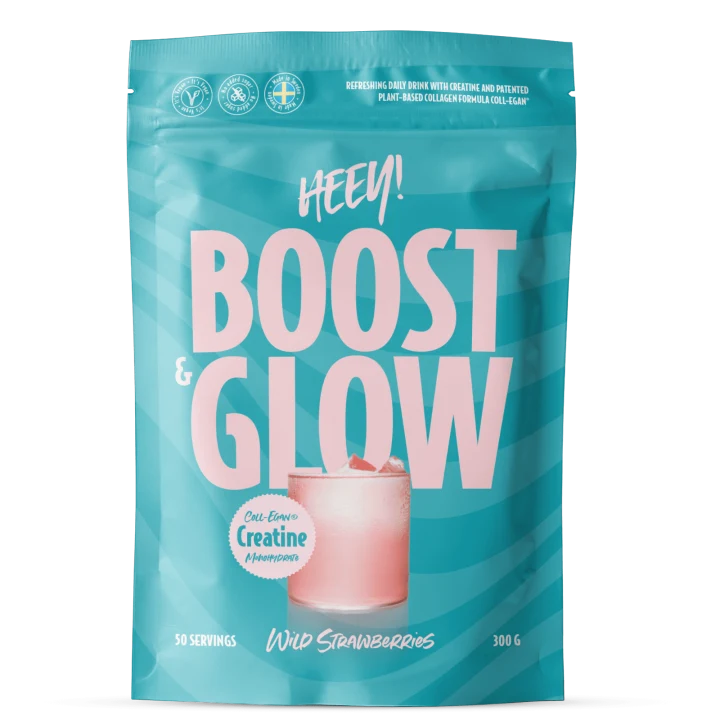 Heey! Boost & Glow Kreatin + Coll-egan® Smultron 300 g Heey!