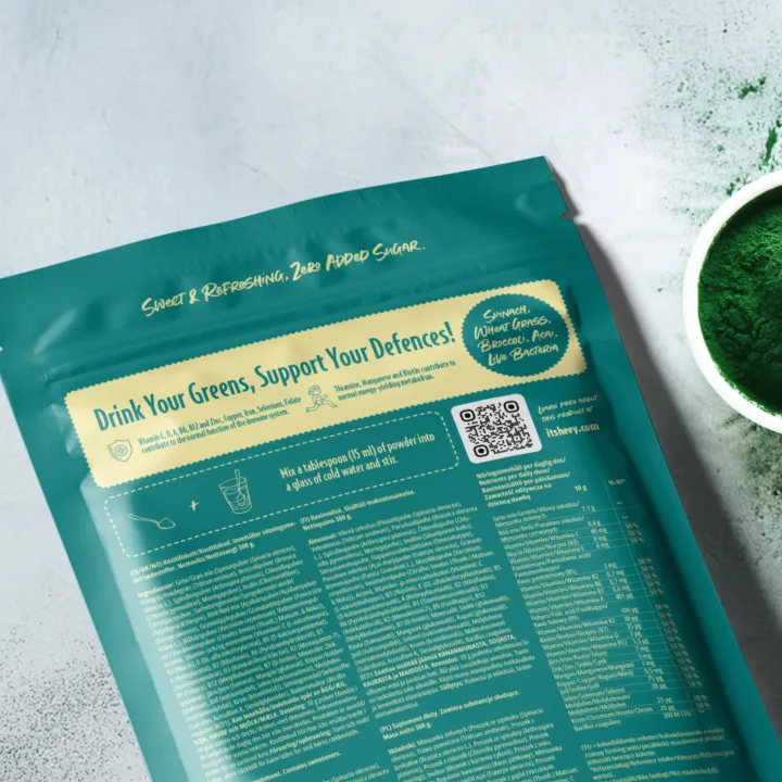 Heey! Greens & Biotics Superfood Mixade Bär 300 g Heey!