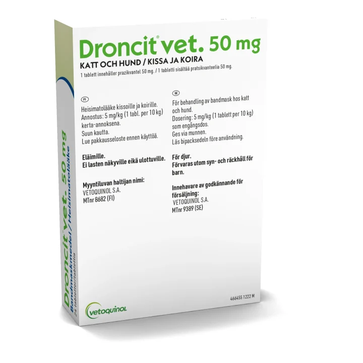 Droncit vet. Tablett 50 mg 24 st Droncit