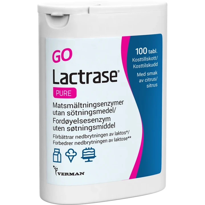Lactrase PURE 100 st Enzymer GO, Go