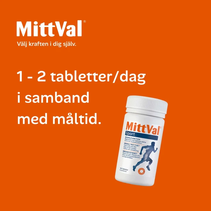 MittVal Sport Tablett 100 st MittVal