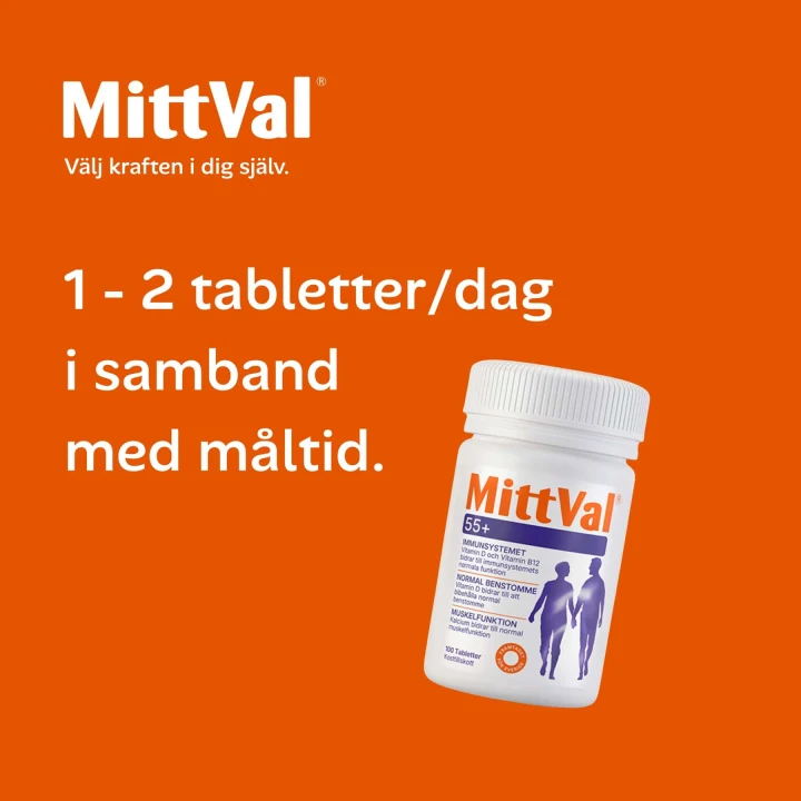 MittVal 55+ Tablett 100 st MittVal