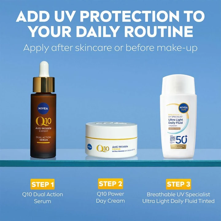 Nivea Sun UV Face Ultra Light Daily Fluid SPF 50+, 40 ml Medium Nivea