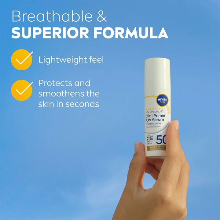 Nivea Sun UV Face 2in1 Daily UV Serum SPF 50+, 30 ml Nivea
