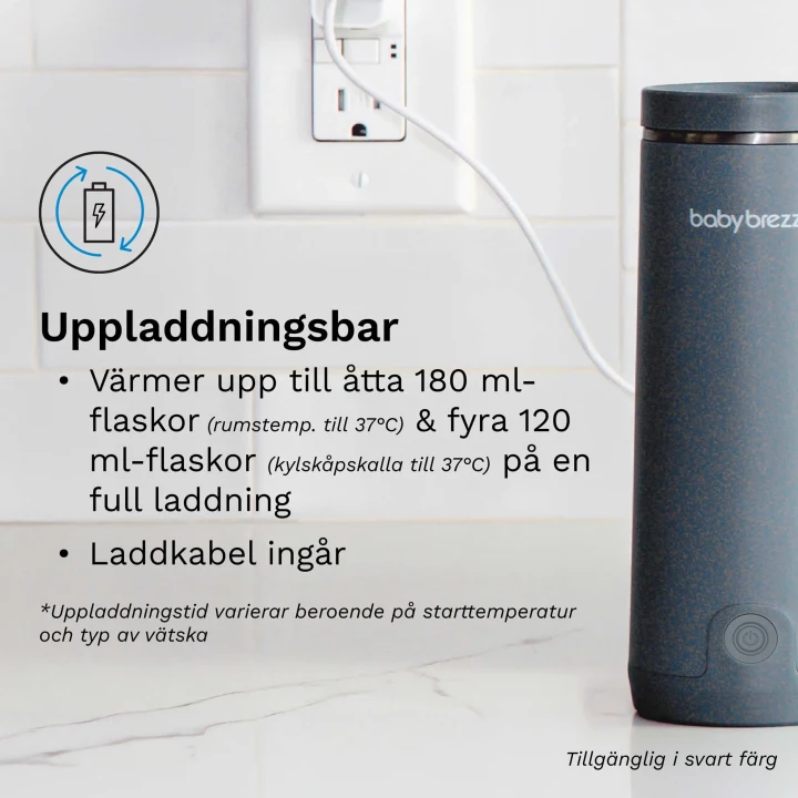 Baby Brezza Superfast Portable Bottle Warmer Black Baby Brezza