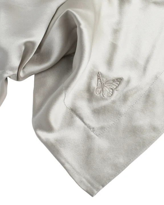 Amelie Soie Silk Pillow Grey Amelie Soie