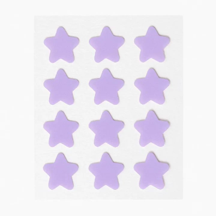 Peggy World Blemish Patches Hearts and Stars Purple 24 st Peggy World