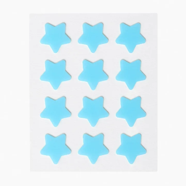 Peggy World Blemish Patches Hearts and Stars Turquoise 24 st Peggy World