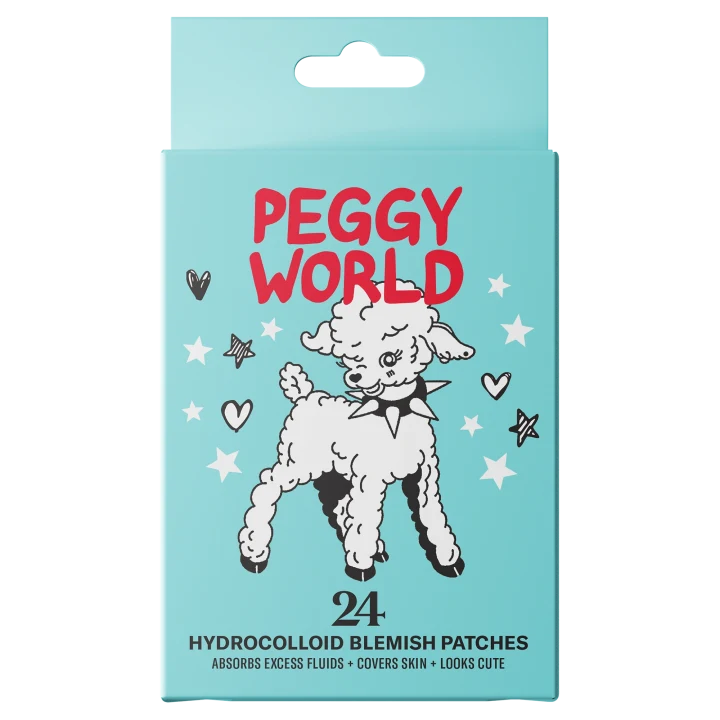 Peggy World Blemish Patches Hearts and Stars Turquoise 24 st Peggy World