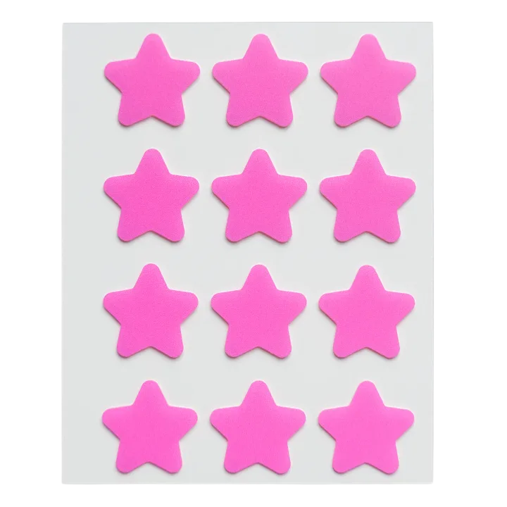 Peggy World Blemish Patches Hearts and Stars Hot Pink 24 st Peggy World