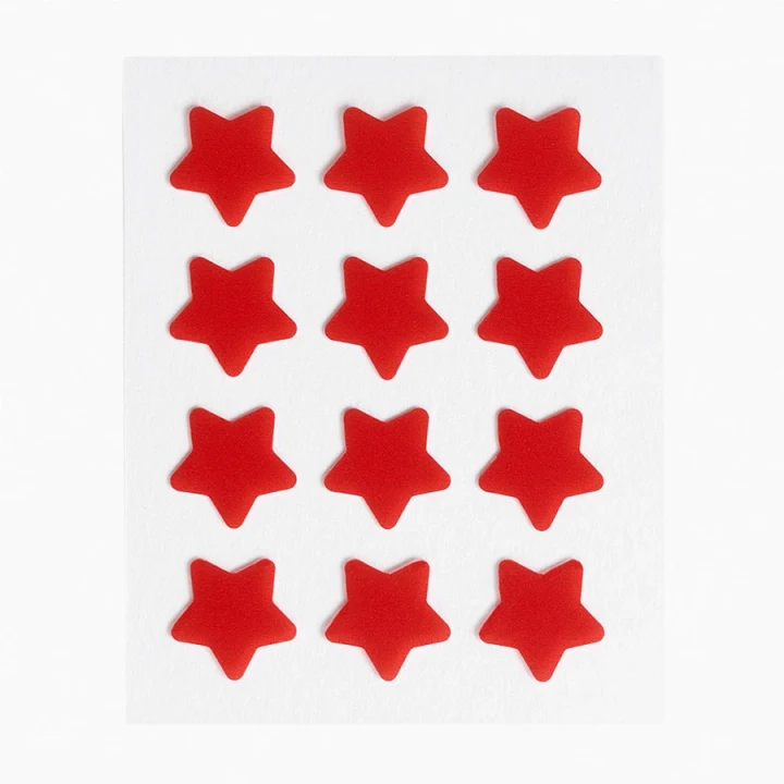 Peggy World Blemish Patches Hearts and Stars Red 24 st Peggy World