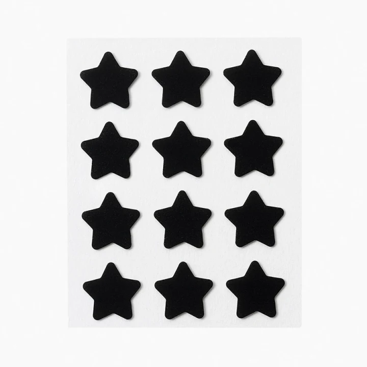 Peggy World Blemish Patches Hearts and Stars Black 24 st Peggy World