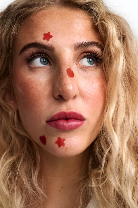 Peggy World Blemish Patches Hearts and Stars Red 24 st Peggy World