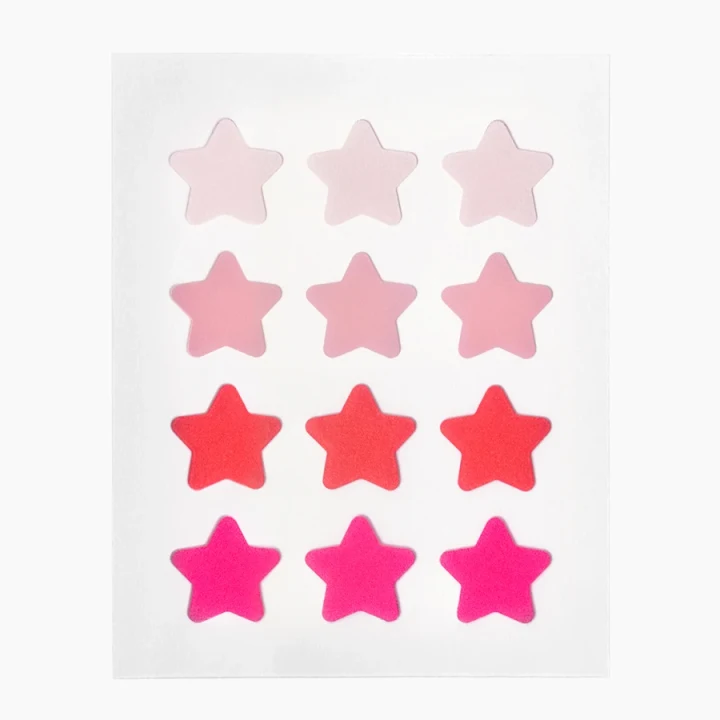 Peggy World Blemish Patches Hearts and Stars Pink 24 st Peggy World