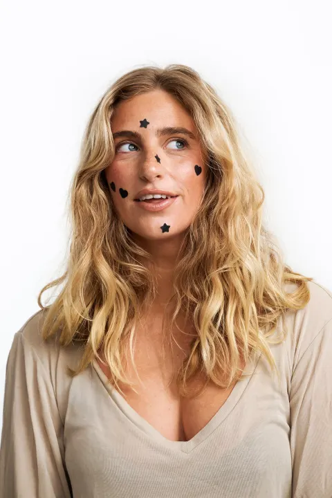 Peggy World Blemish Patches Hearts and Stars Black 24 st Peggy World