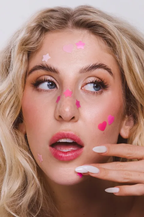 Peggy World Blemish Patches Hearts and Stars Pink 24 st Peggy World