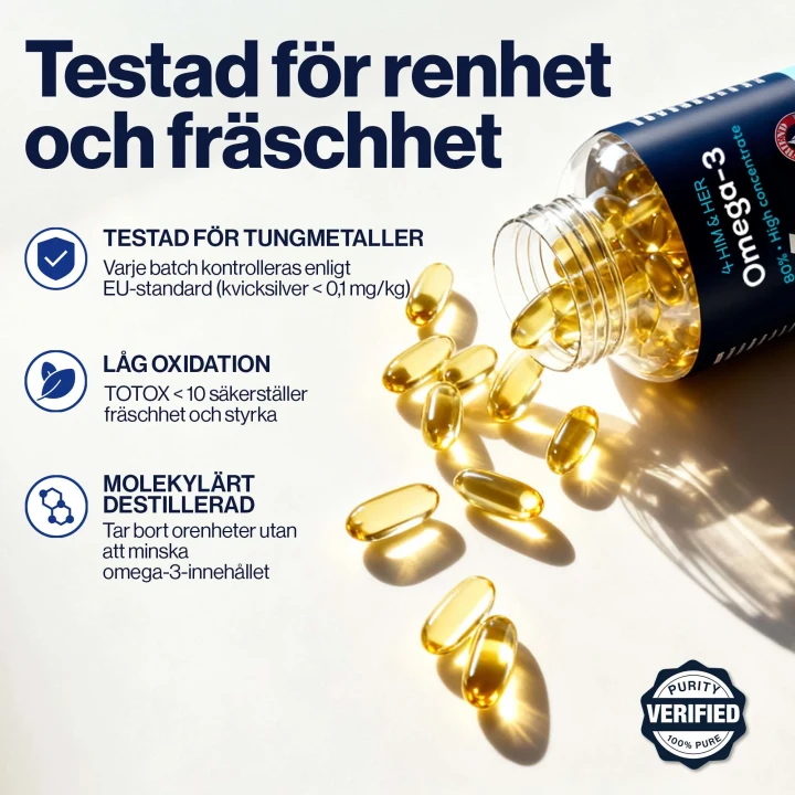 4Him&Her Omega-3 80% Fiskeoljekapsel 120 st 4Him&Her