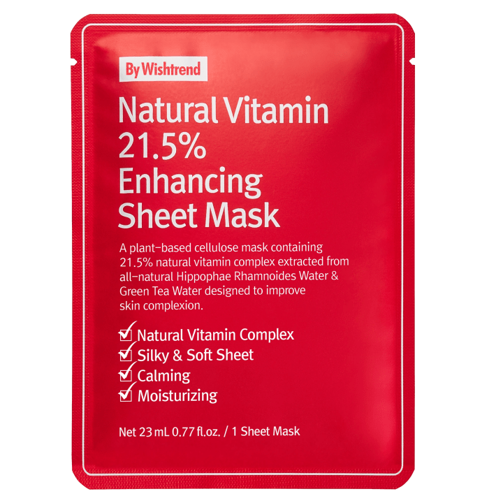 By Wishtrend Natural Vitamin 21.5% Enhancing Sheet Mask 23 ml Bywishtrend