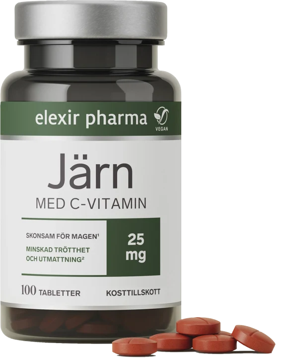 Elexir Pharma Järn med C-vitamin 100 tabletter Elexir Pharma