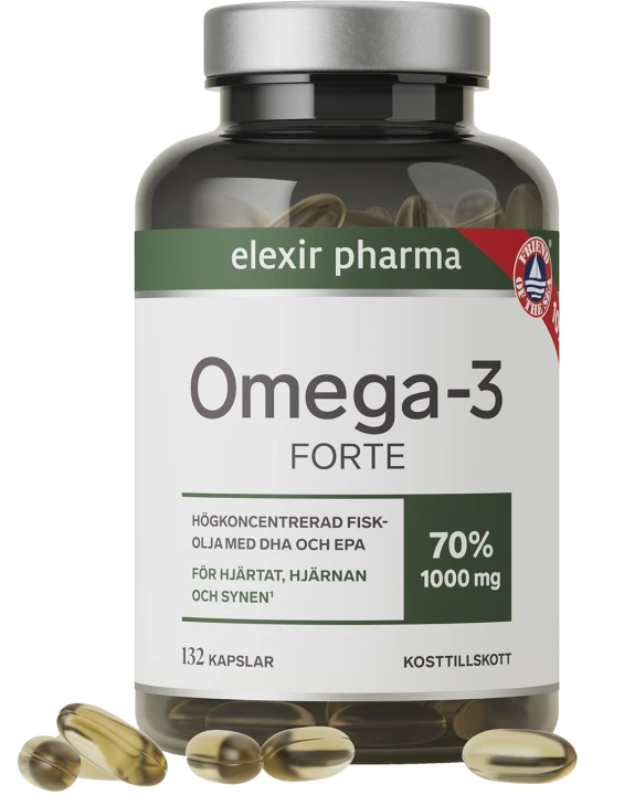 Elexir Pharma Omega-3 Forte 1000 mg 132 kapslar Elexir Pharma
