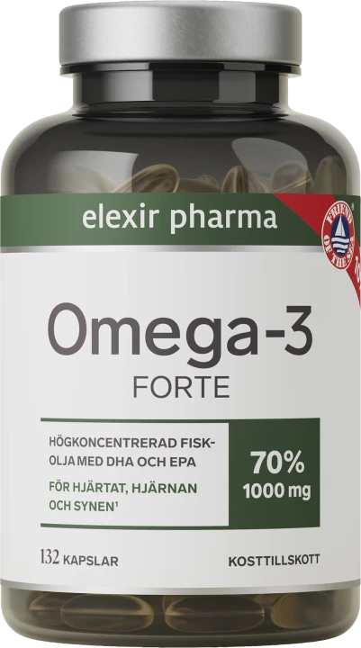 Elexir Pharma Omega-3 Forte 1000 mg 132 kapslar Elexir Pharma