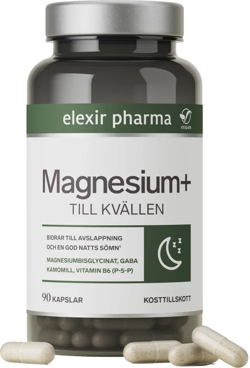 Elexir Pharma Magnesium+ Till kvällen 90 kapslar Elexir Pharma
