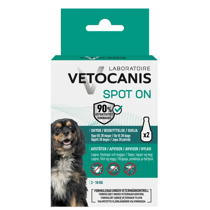 Vetocanis Anti-parasit Spot on Hund Small 2x2 ml Vetocanis