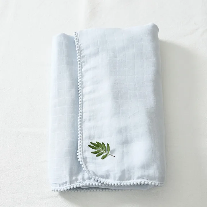 Jack o Juno Pom Pom Muslinfilt 1-pack Baby Blue Jack o Juno