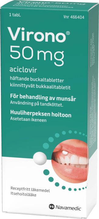 Virono Buckaltablett Häftande 50mg 1 st Virono