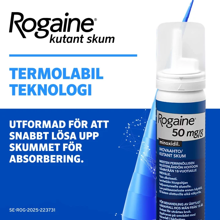 Rogaine® Kutant skum 50mg/g Tryckbehållare 3x60g Rogaine