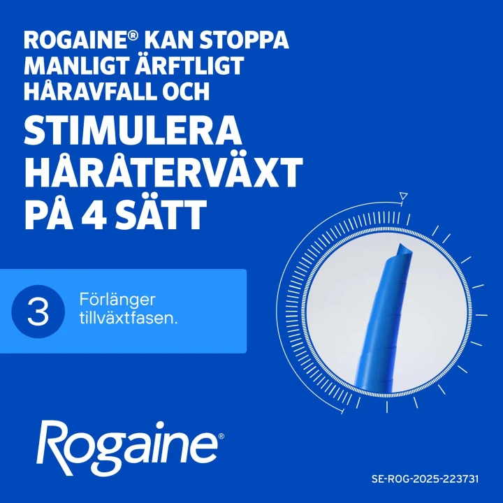 Rogaine® Kutant skum 50mg/g Tryckbehållare 3x60g Rogaine
