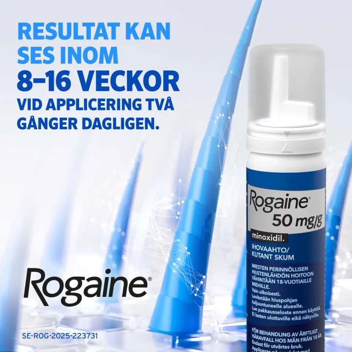 Rogaine® Kutant skum 50mg/g Tryckbehållare 3x60g Rogaine