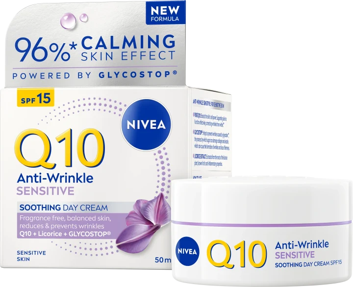 NIVEA Q10 Anti-Wrinkle Sensitive Soothing Day Cream 50 ml Nivea