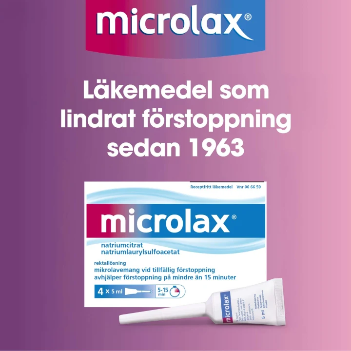 Microlax rektallösning tub 4x5 ml Microlax