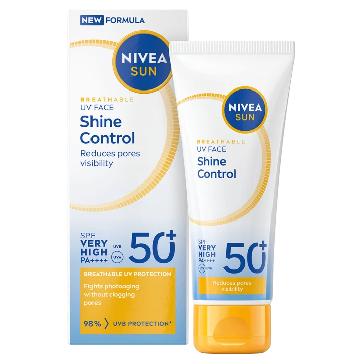 NIVEA Sun UV Face Shine Control Cream SPF 50+, 40 ml Nivea