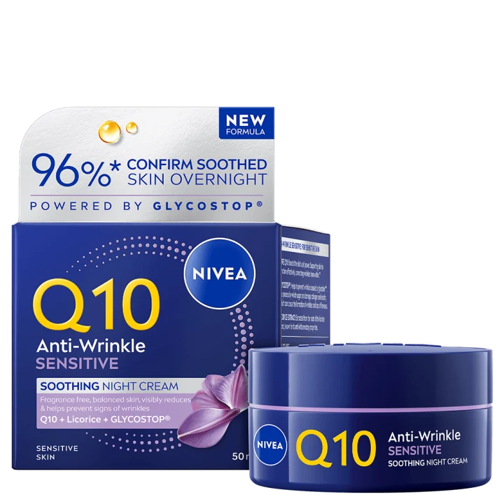 NIVEA Q10 Anti-Wrinkle Sensitive Soothing Night Cream 50 ml Nivea