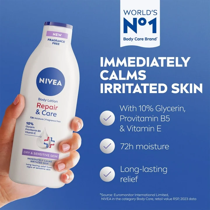 NIVEA Repair & Care Fragrance Free Body Lotion 400 ml Nivea
