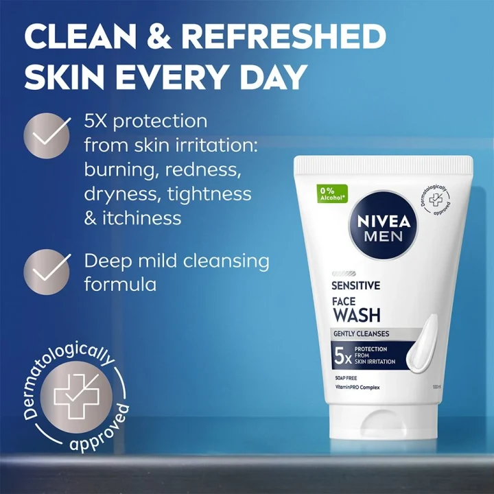 NIVEA Men Sensitive Face Wash 100 ml Nivea