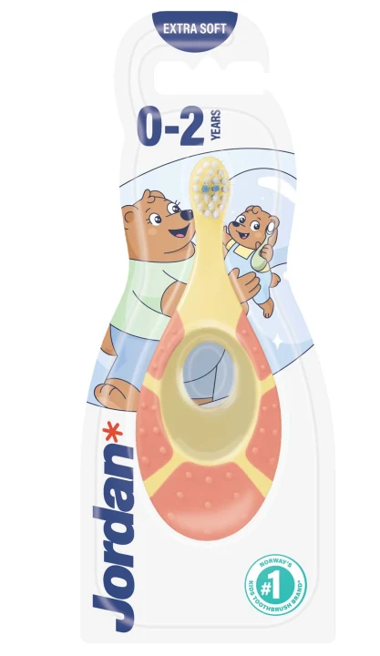 Jordan Step by Step tandborste 0-2 år, blandade färger Jordan