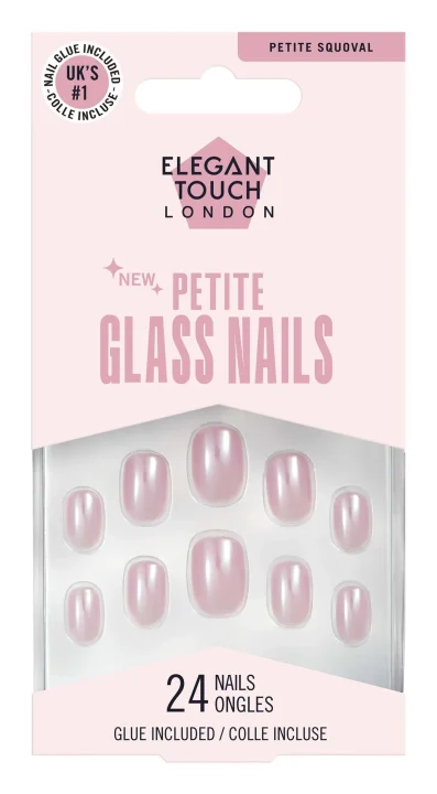 Elegant Touch Petite Glass Nails Sugar Snow 24 st Elegant Touch