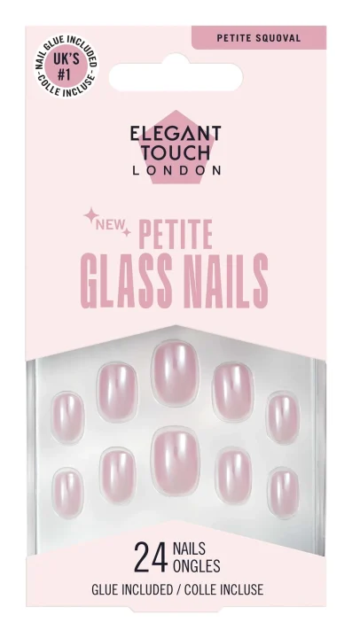 Elegant Touch Petite Glass Nails Sugar Snow 24 st Elegant Touch
