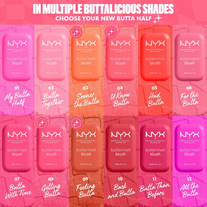 NYX Professional Makeup Buttermelt Blush 5 g 01 My Butta Half NYX Professional Makeup