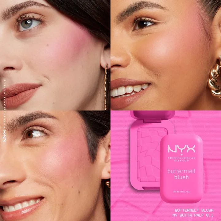 NYX Professional Makeup Buttermelt Blush 5 g 01 My Butta Half NYX Professional Makeup